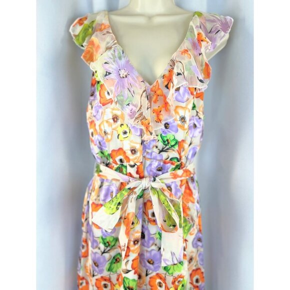 NWT Alice + Olivia Evelia Asymmetric Floral Maxi Dress $595 - Picture 4 of 14